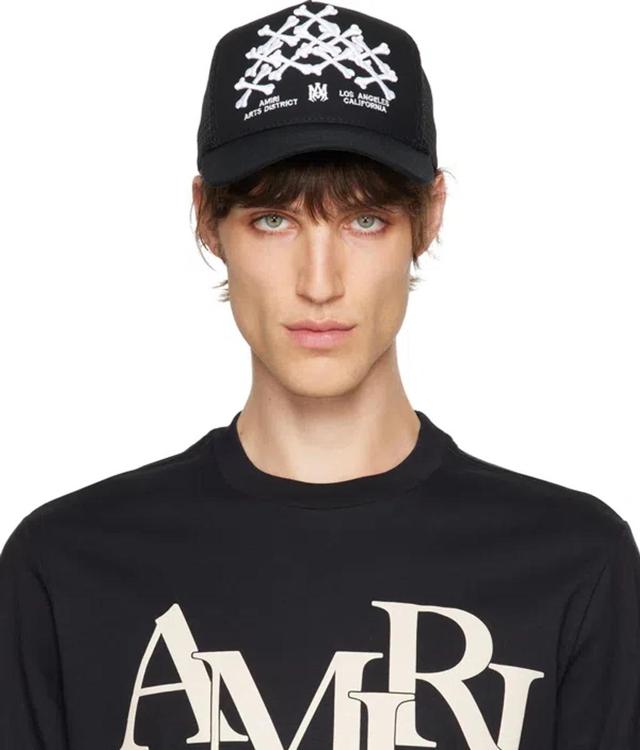 AMIRI Black Bones Stacked Trucker Cap Product Image