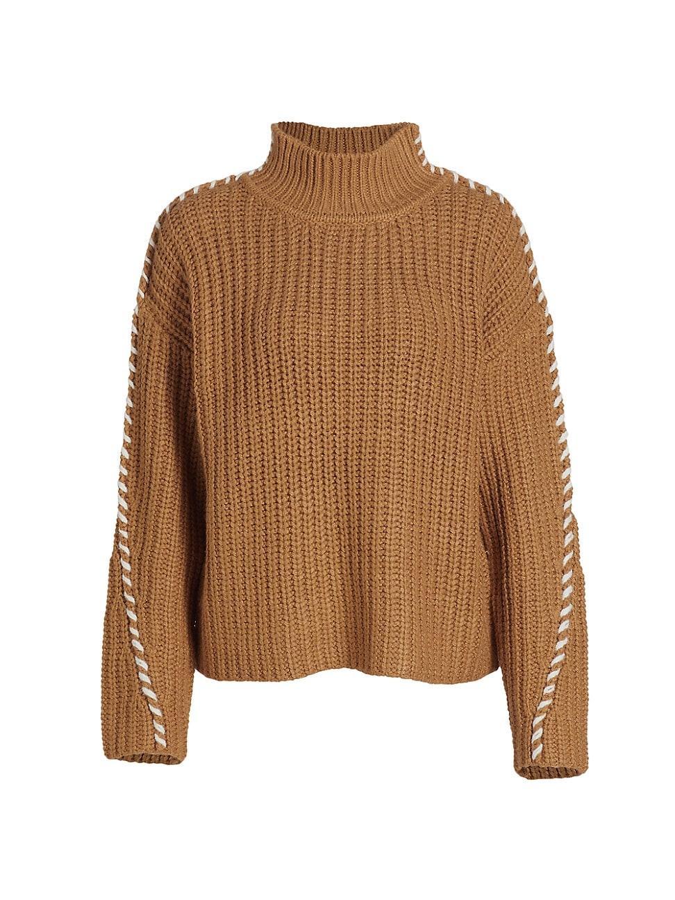 Womens Whipstitch Relaxed Turtleneck product image