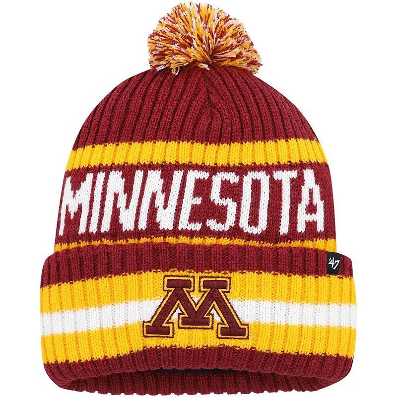 Mens 47 Maroon Minnesota Golden Gophers Bering Cuffed Knit Hat with Pom Product Image