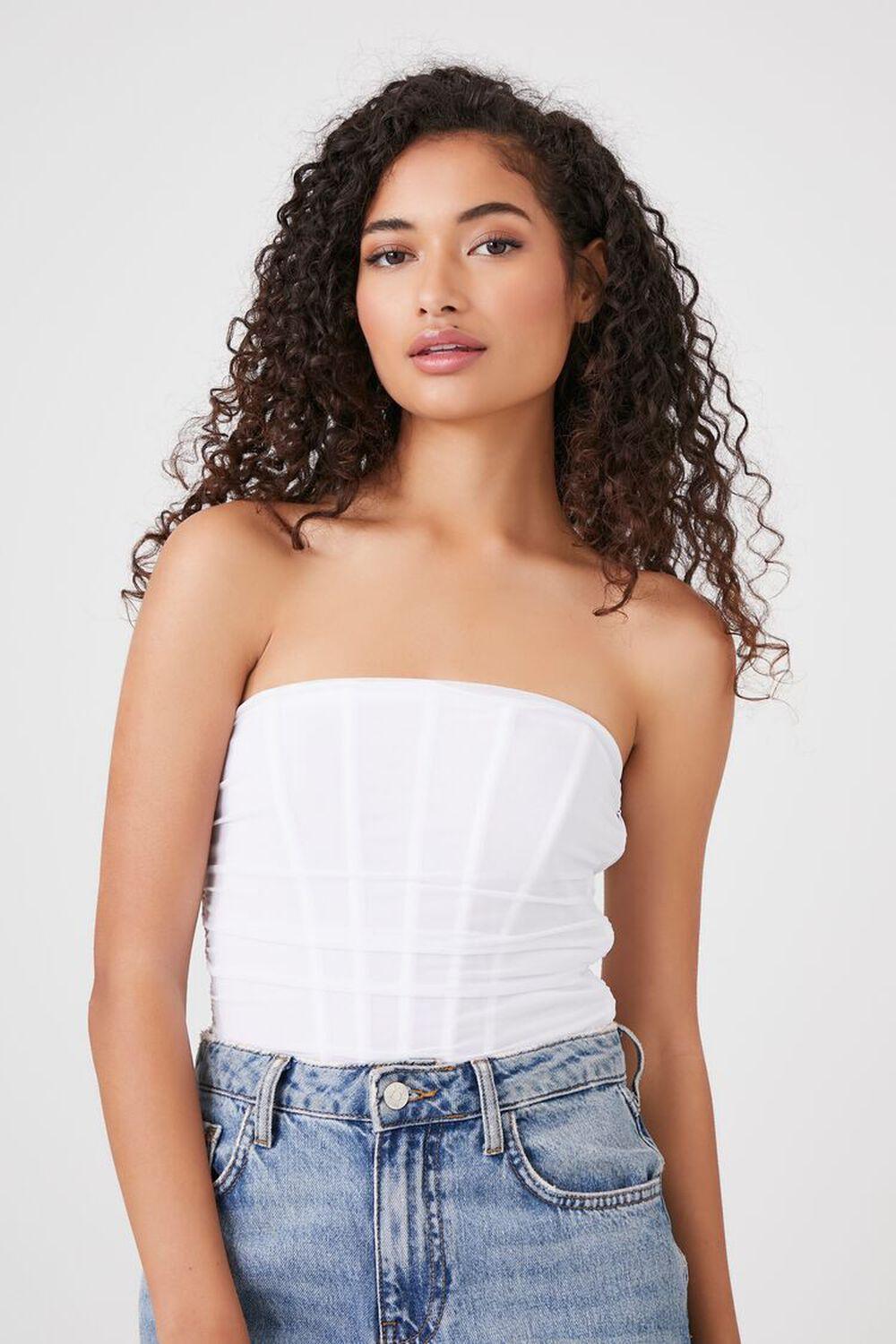 Mesh Corset Tube Bodysuit | Forever 21 Product Image