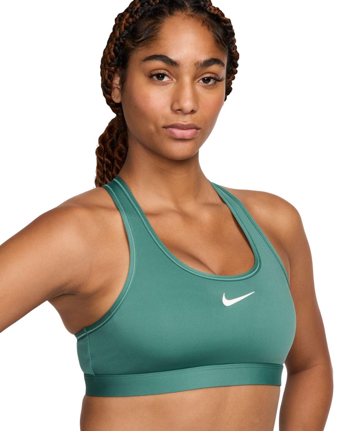 Womens Nike Swoosh Medium Support Padded Sports Bra White Stone Pink Product Image