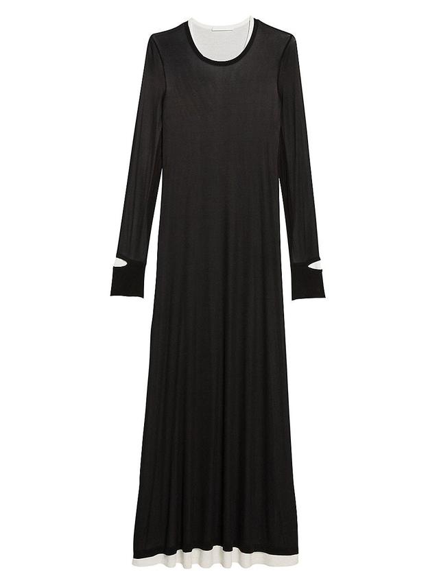 Womens Layered Long-Sleeve Maxi Dress Product Image