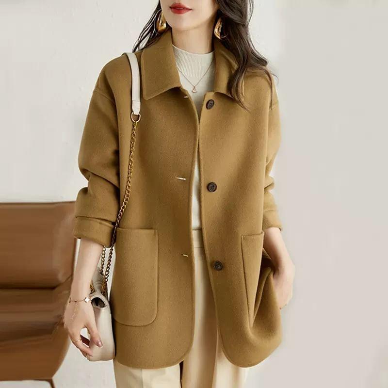 Collar Single-Breasted Coat Product Image