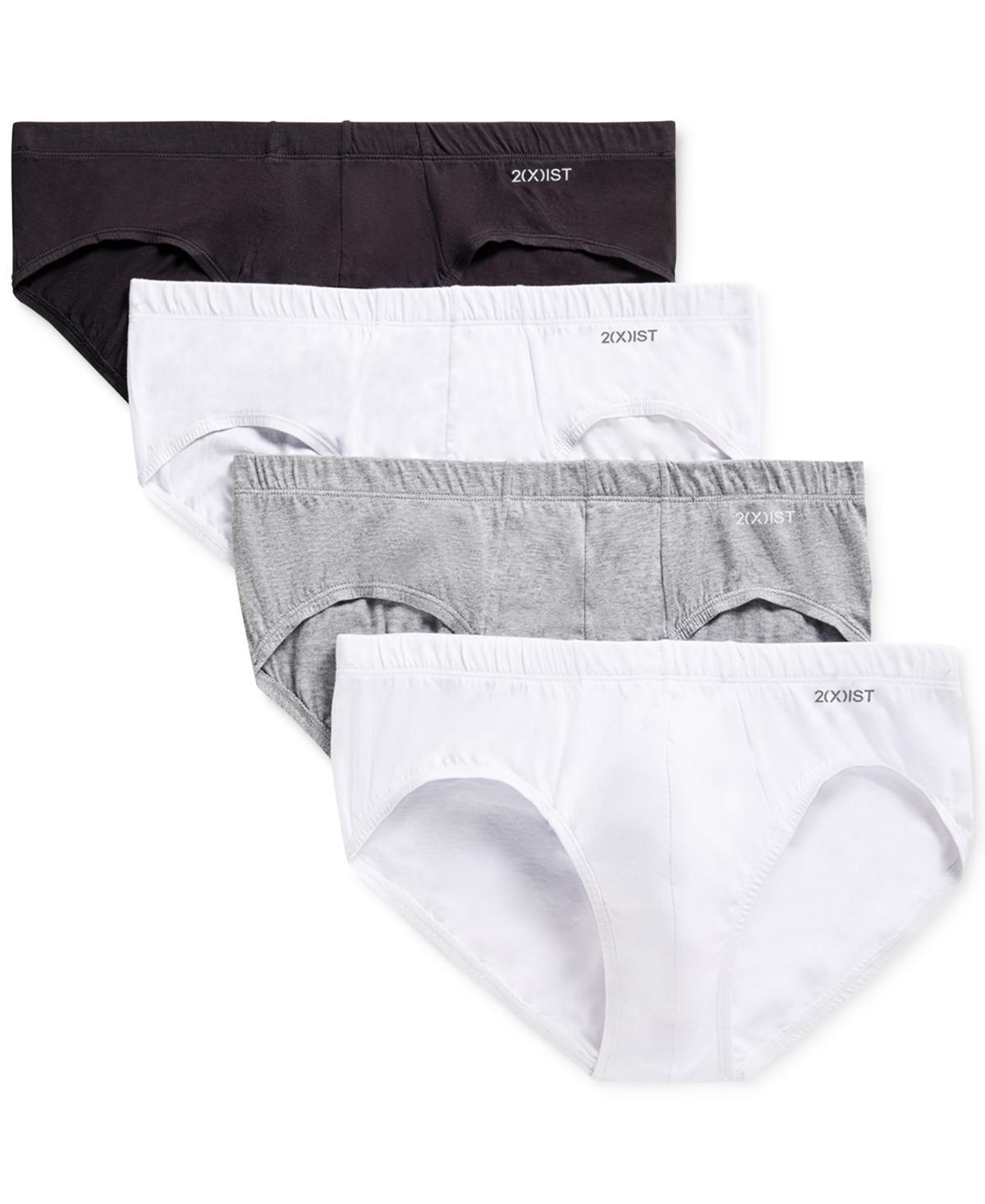 2(X)IST Essentials 4-Pack Bikini Brief (Heather Grey/White/Black/White) Men's Underwear Product Image