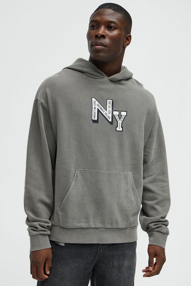 New York Round The Way Hoodie - Grey Product Image