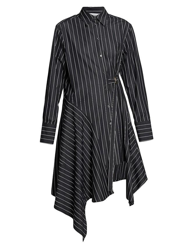 Womens Stripe Cotton Deconstructed Shirtdress Product Image