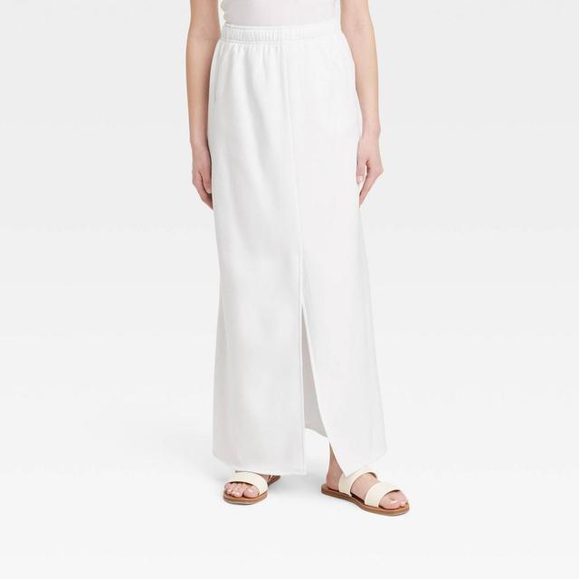 Womens Fleece Maxi Skirt - Universal Thread White XL Product Image