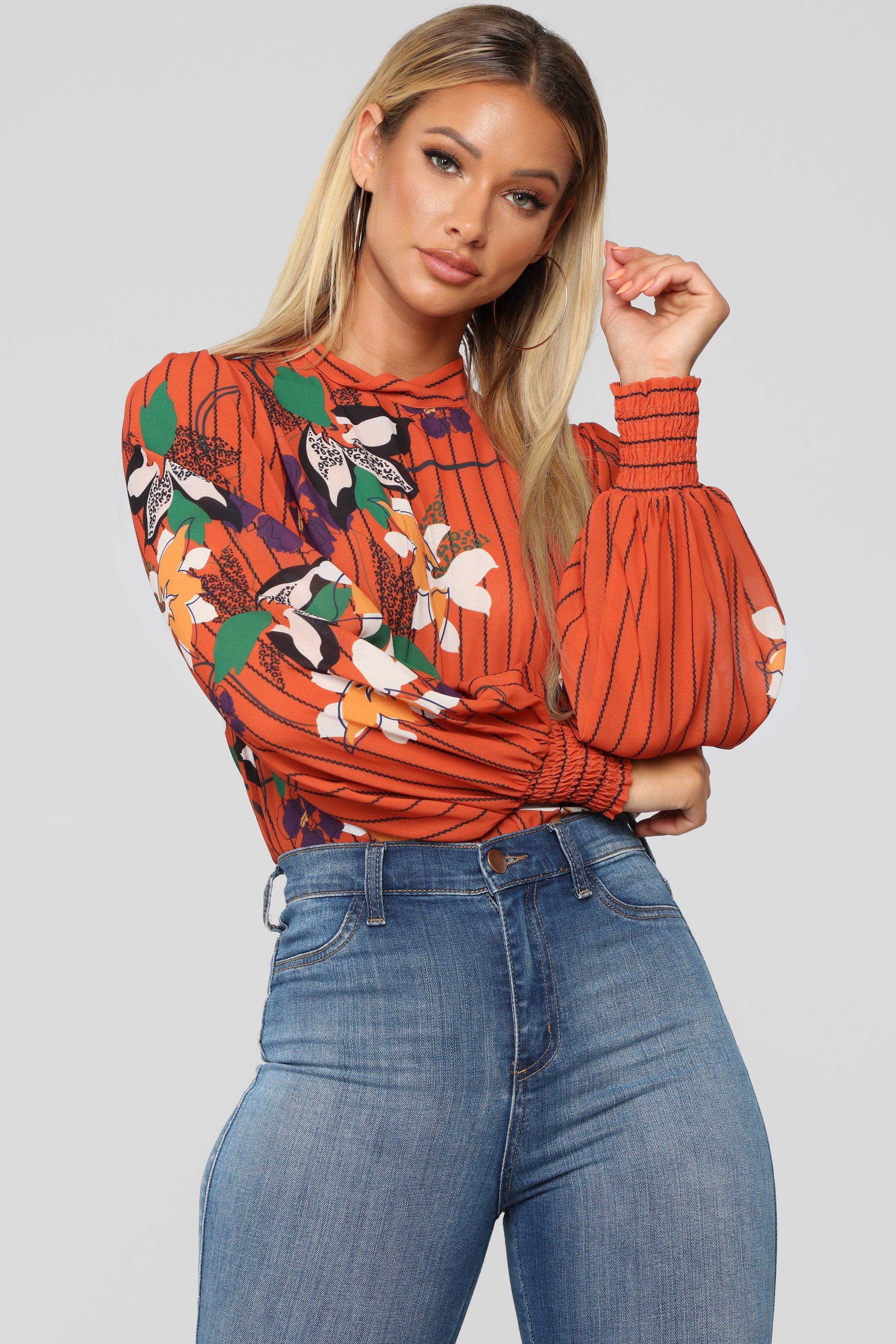 Kathleen Floral Top - Rust product image