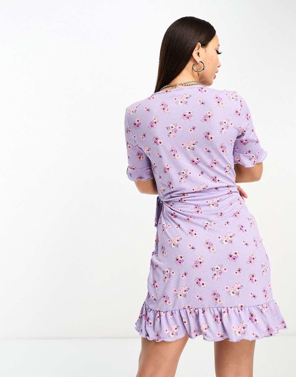 JDY Tall exclusive wrap mini tea dress Product Image