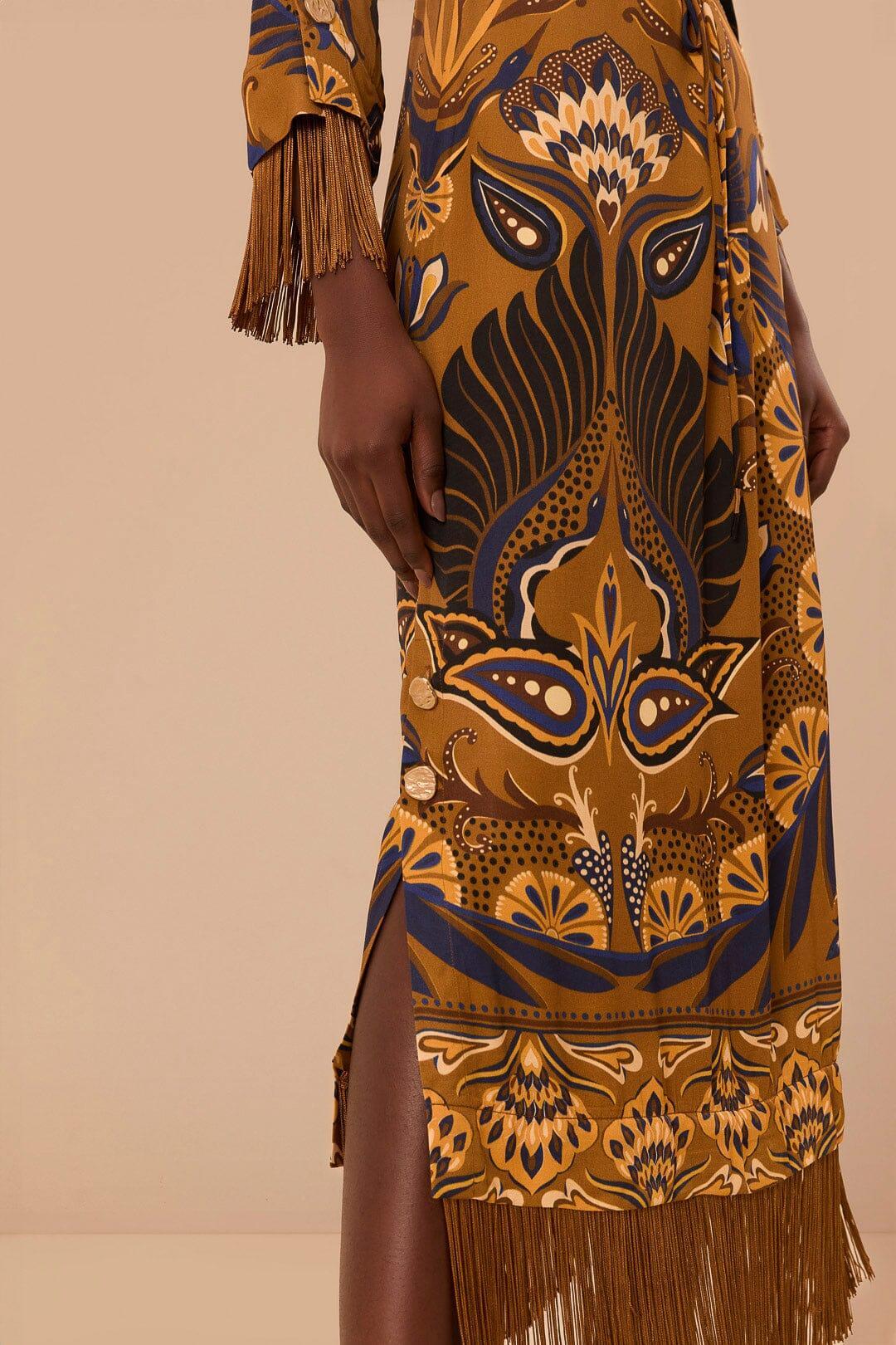 Gold Heart Forest LENZING™ ECOVERO™ Viscose Maxi Dress Product Image