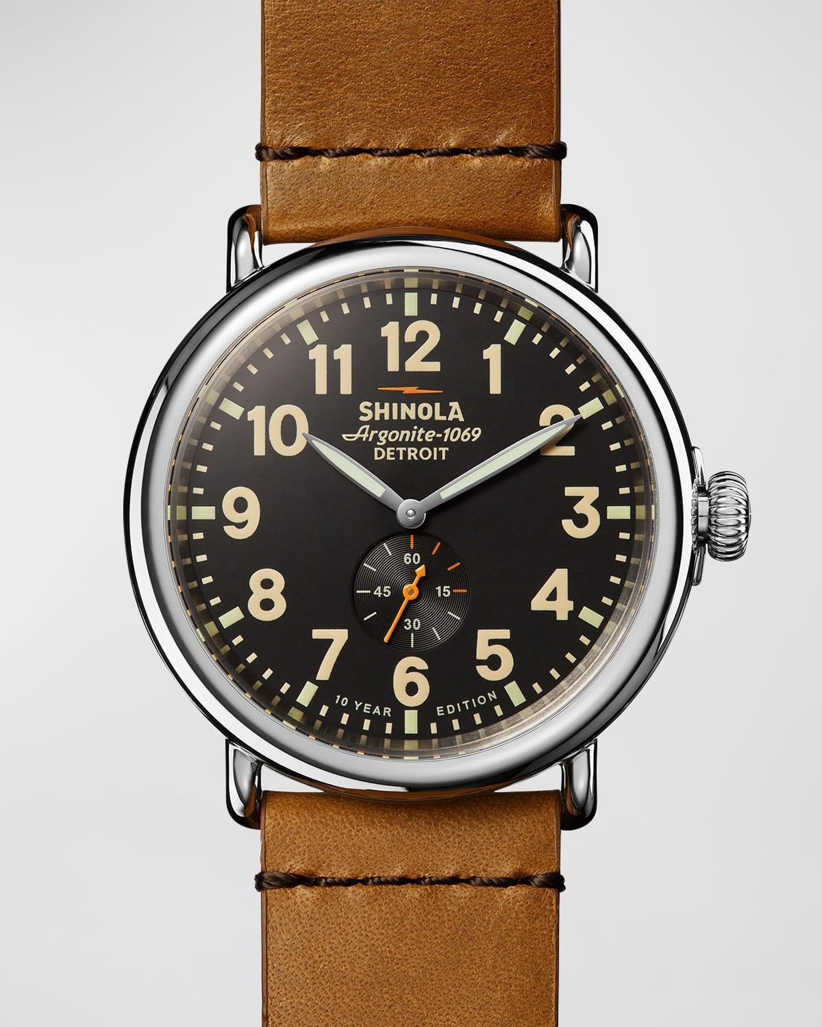 Shinola The Runwell Leather Strap Watch, 47mm Product Image