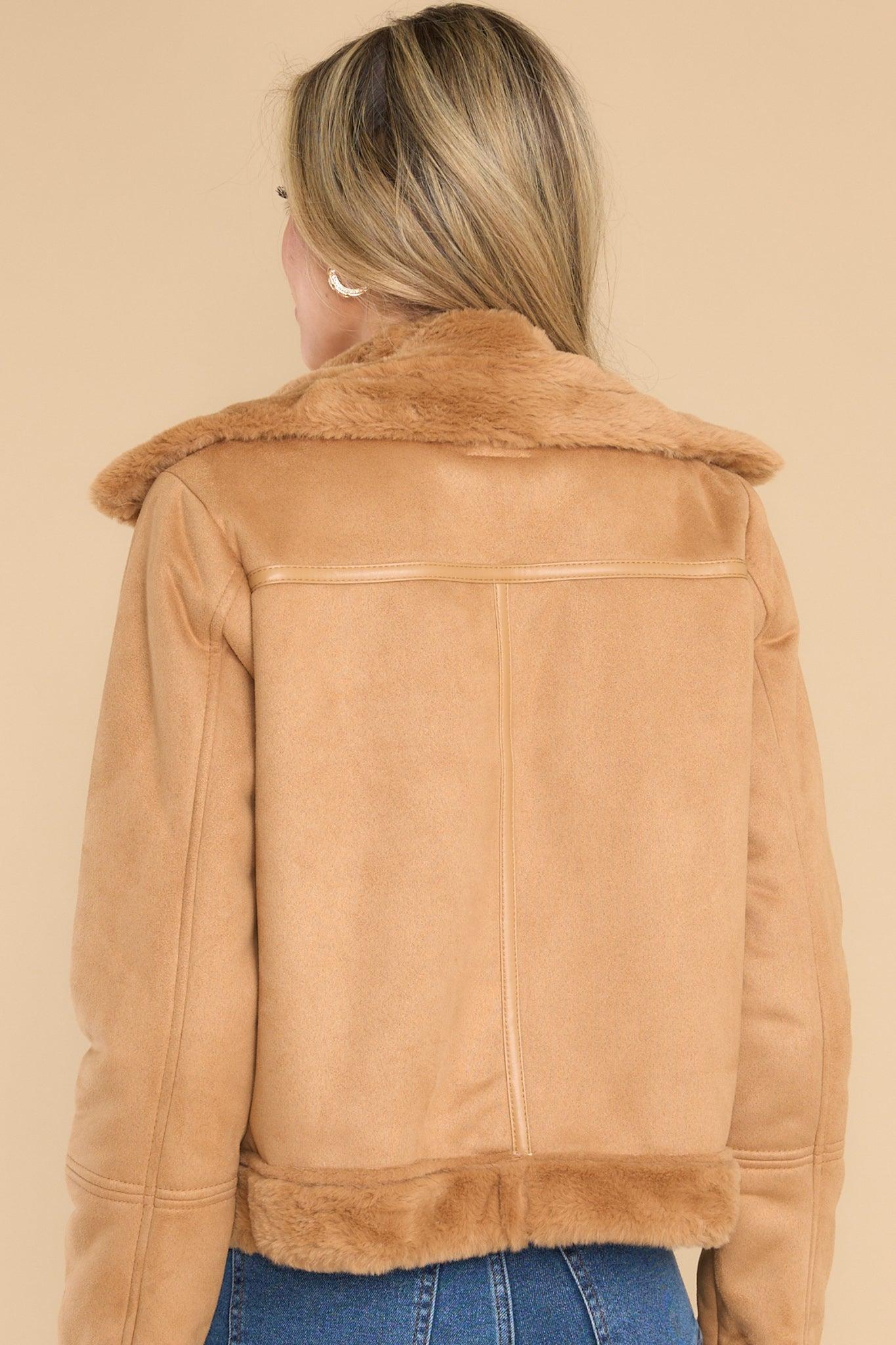 Favorite Memories Tan Faux Fur Jacket Product Image