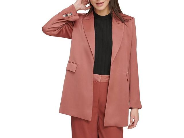 DKNY Long Sleeve Tailored Jacket (Bricklane) Women's Clothing Product Image