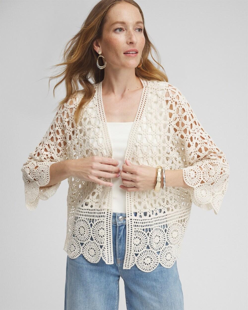 Crochet Cotton Kimono Product Image