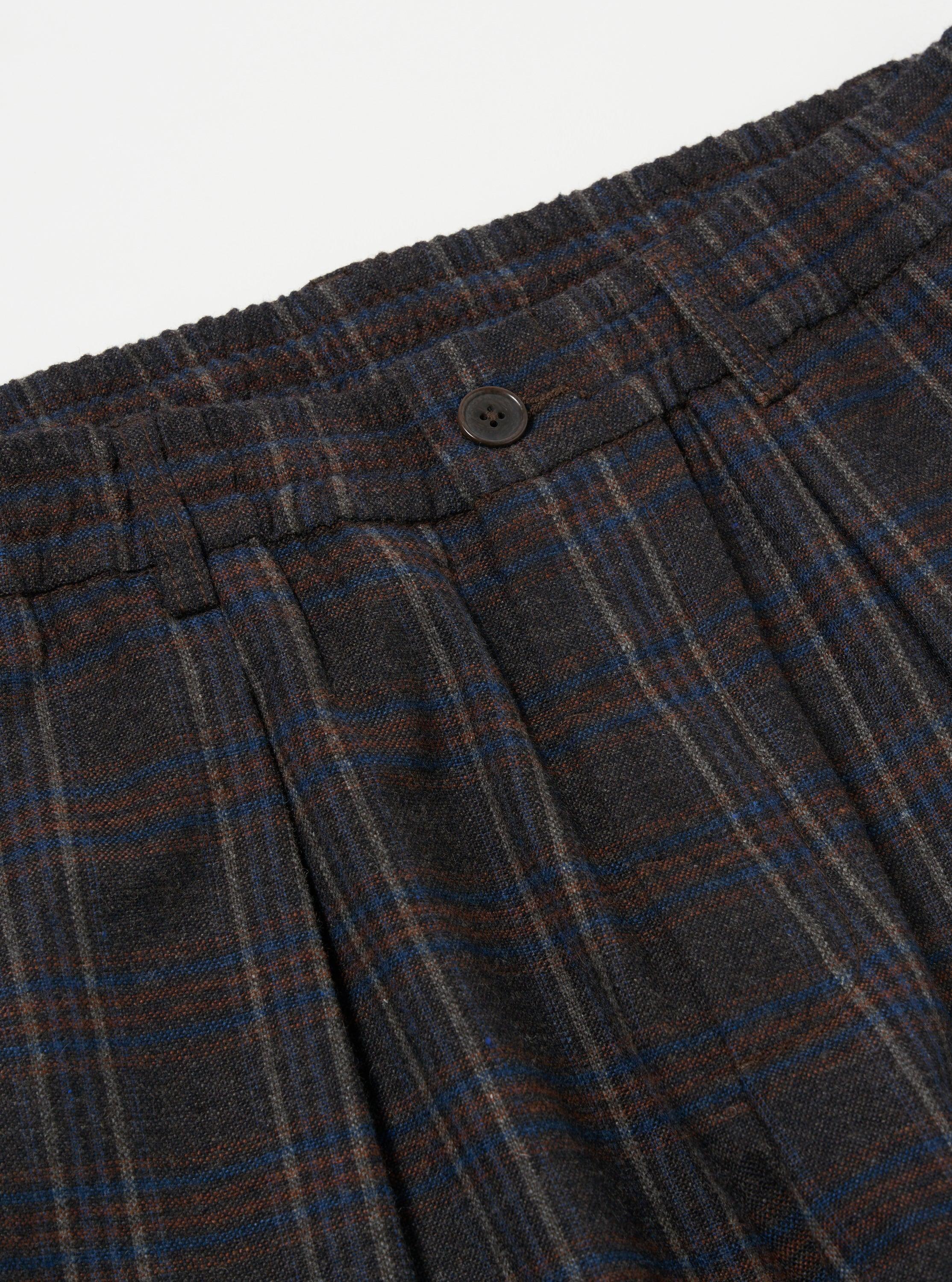 Universal Works Oxford Pant in Brown Twist Wool Check Product Image