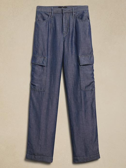 Mid-Rise Loose TENCEL™-Linen Cargo Pant Product Image