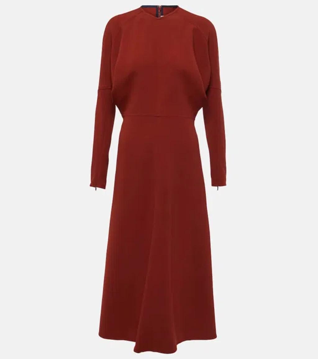 Dolman Cady Midi Dress In Brown Product Image