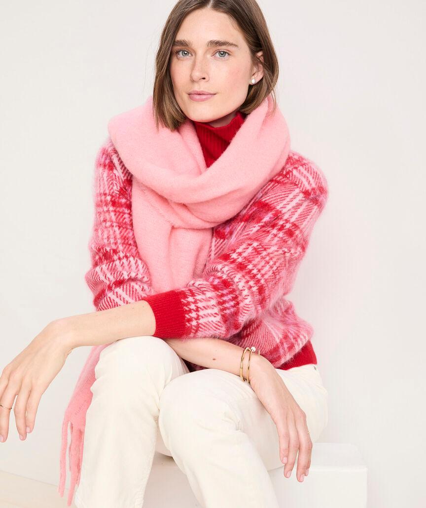 Oversized Plush Wool-Blend Scarf Product Image