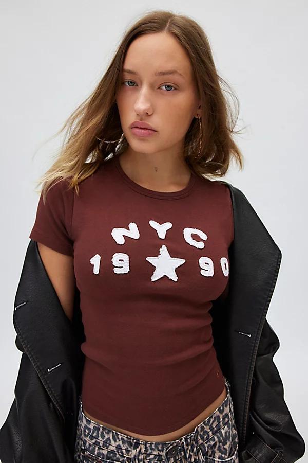 NYC 1990 Graphic Baby Tee Womens at Urban Outfitters Product Image