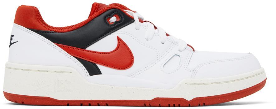 NIKE Full Force Low Sneakers In White And Red Product Image