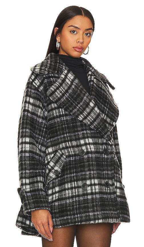 Womens Highlands Oversized Plaid Peacoat Product Image