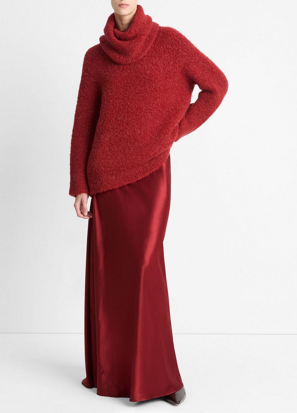 Italian Bouclé Turtleneck Tunic Sweater Product Image