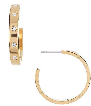 kate spade new york crystal station hoop earrings Product Image