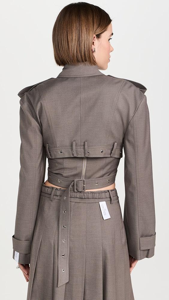 ROKH Cross Belt Detail Cropped Jacket | Shopbop Product Image