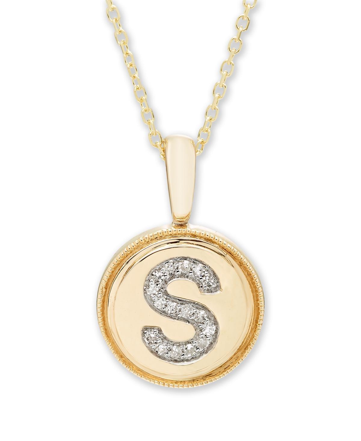 Diamond Accent Initial Pendant in 14k Rose - L Product Image