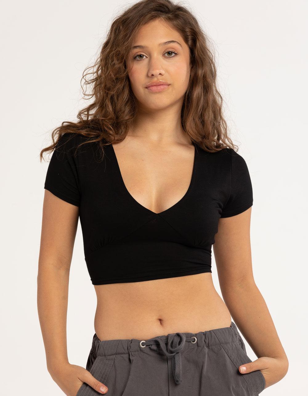 RSQ Womens Open Back Crop Top Product Image