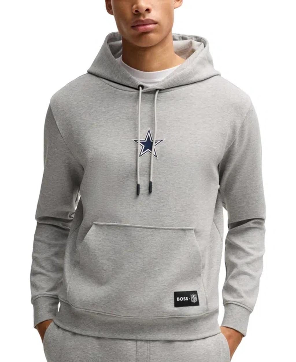 HUGO BOSS Boss X Nfl Interlock Hoodie With Special Branding In Giants Product Image