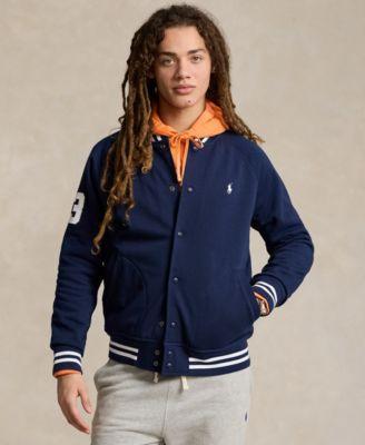 Mens Cotton-Blend Baseball Jacket Product Image