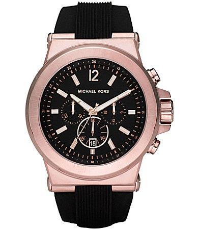 Michael Kors Mens Dylan Chronograph Black Silicone Watch Product Image