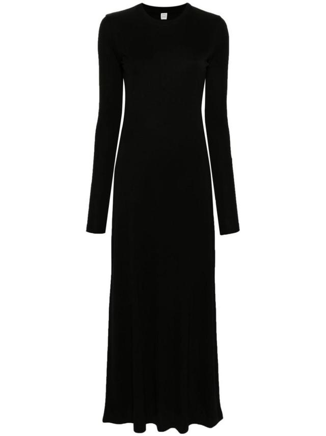 Maxikleid Aus Lyocell-jersey In Black Product Image