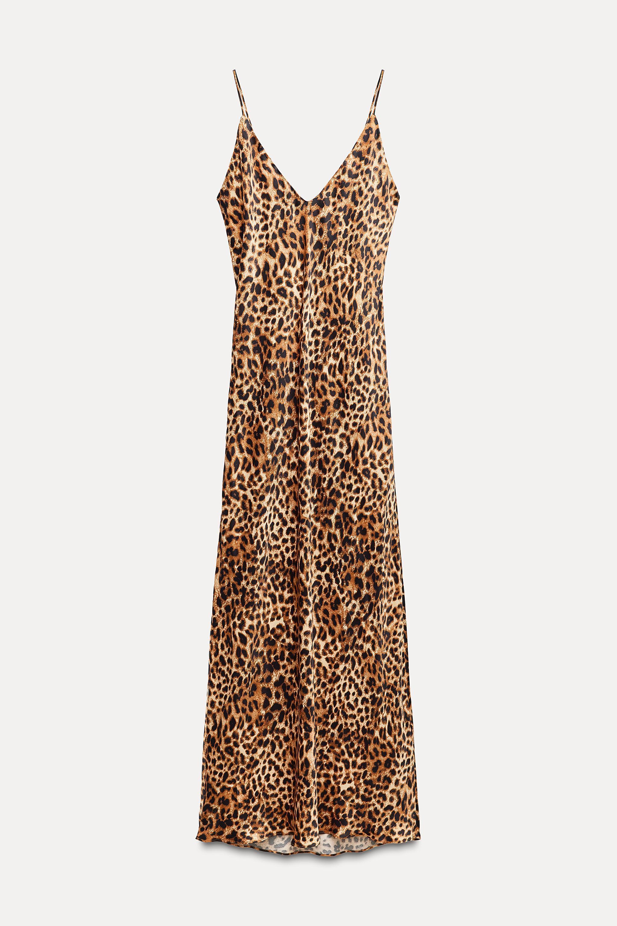 ANIMAL PRINT MIDI DRESS ZW COLLECTION Product Image