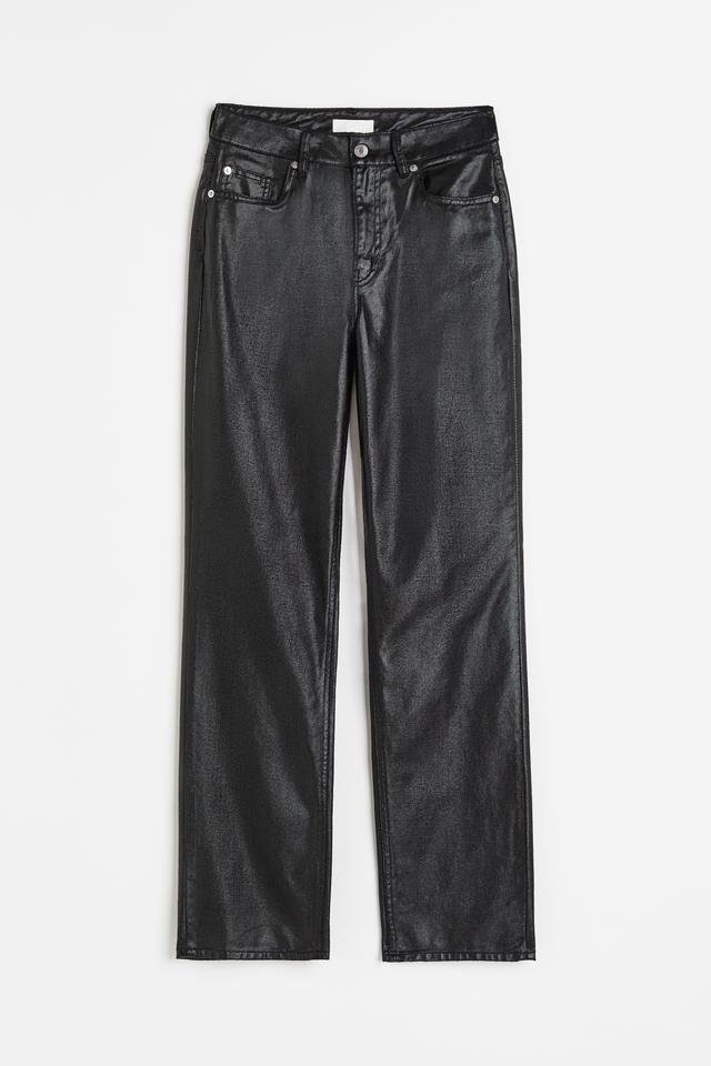 Coated Straight High Jeans Product Image