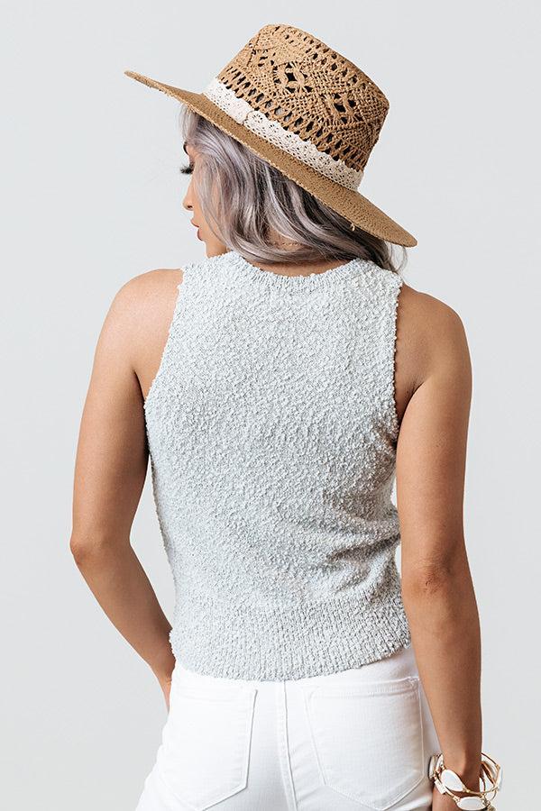 Park Weather Knit Tank In Mint Product Image