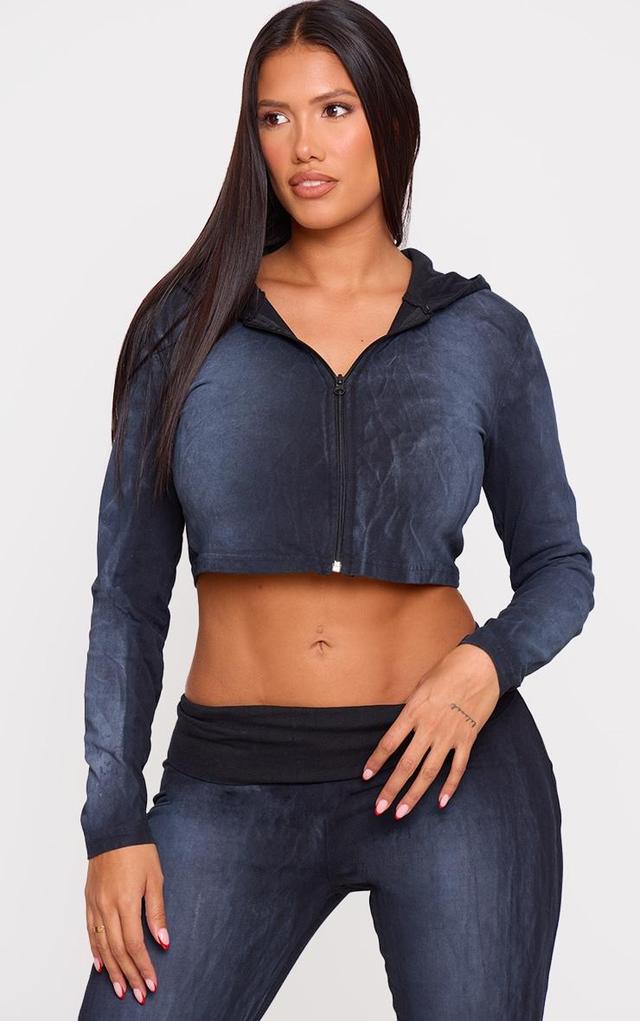 Shape Washed Black Zip Through Hooded Jacket Product Image