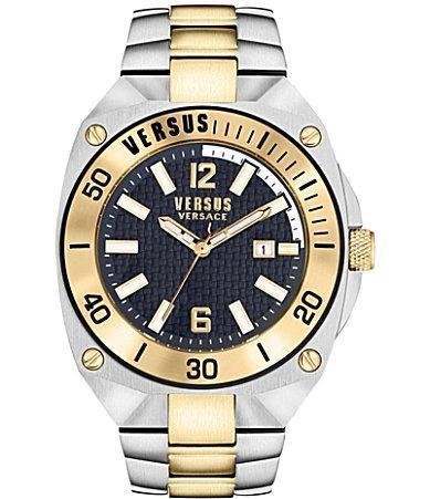 Versus By Versace Mens Stealth Quartz Analog Black Silicone Strap Watch Product Image