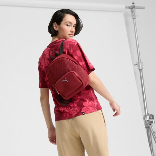 PUMA Mini Aura Women's Backpack Bag in Red/Black Product Image