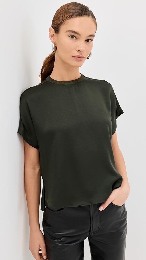 SIMKHAI Addy Knit Back T-Shirt | Shopbop Product Image