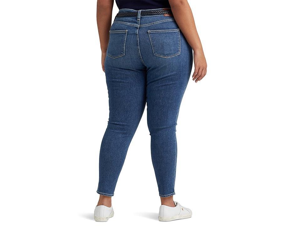 Lauren Ralph Lauren Plus Size High Rise Skinny Leg Crop Jeans Product Image