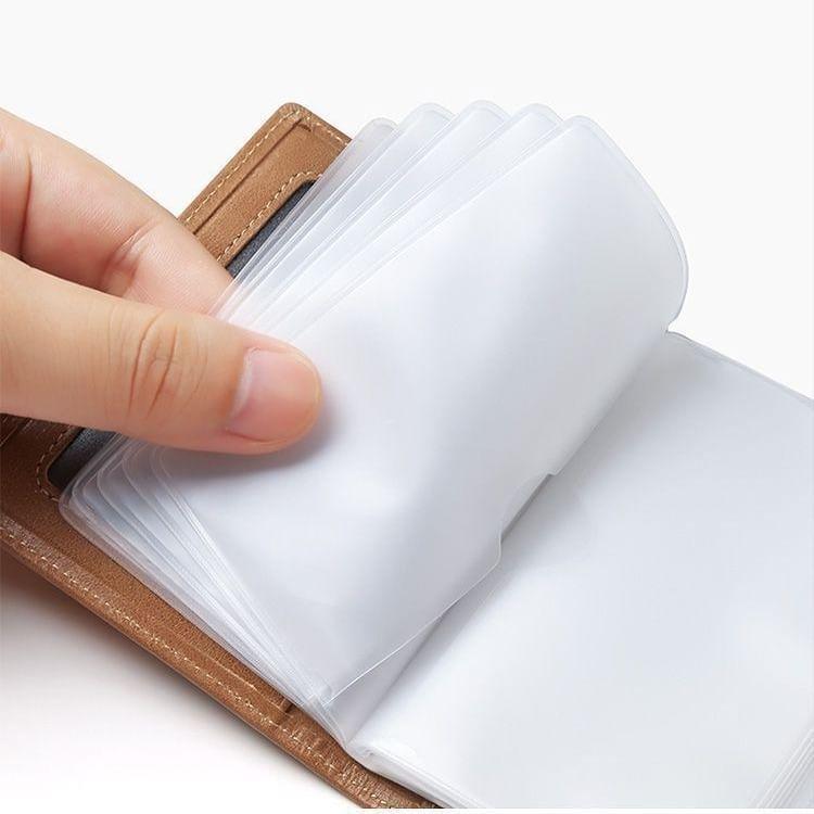 Plain Faux Leather Card Holder Product Image