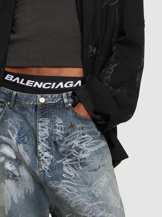 BALENCIAGA Elastic Boxer Briefs With Logo In Black Product Image