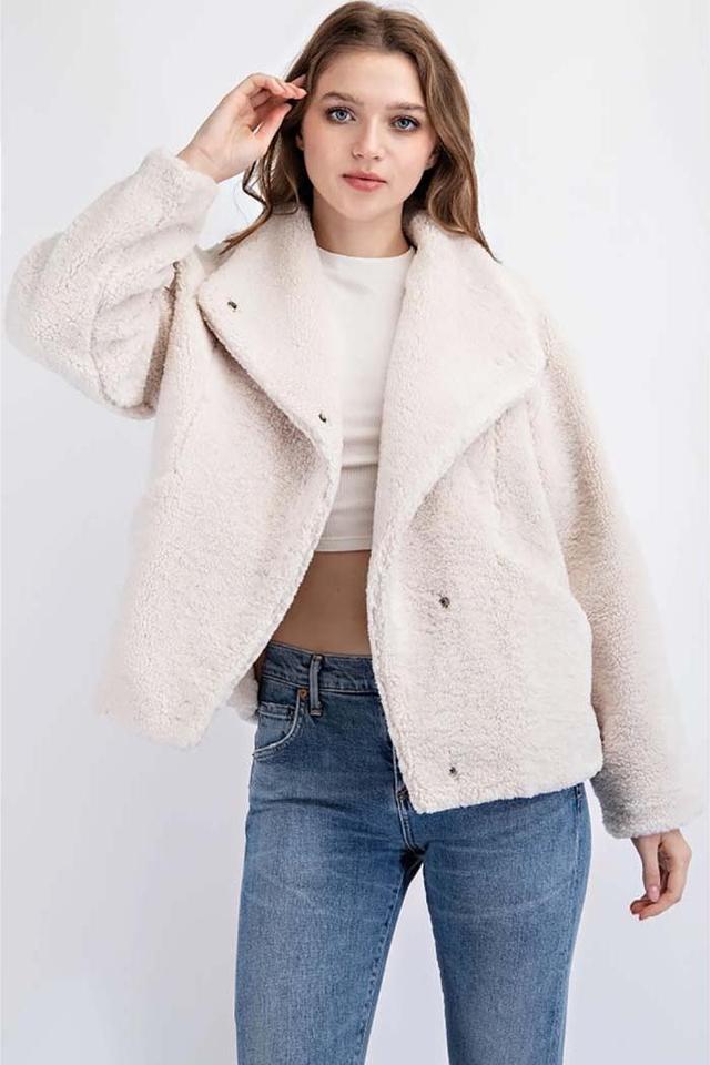 Shearling Jacket with Snap Buttons Product Image