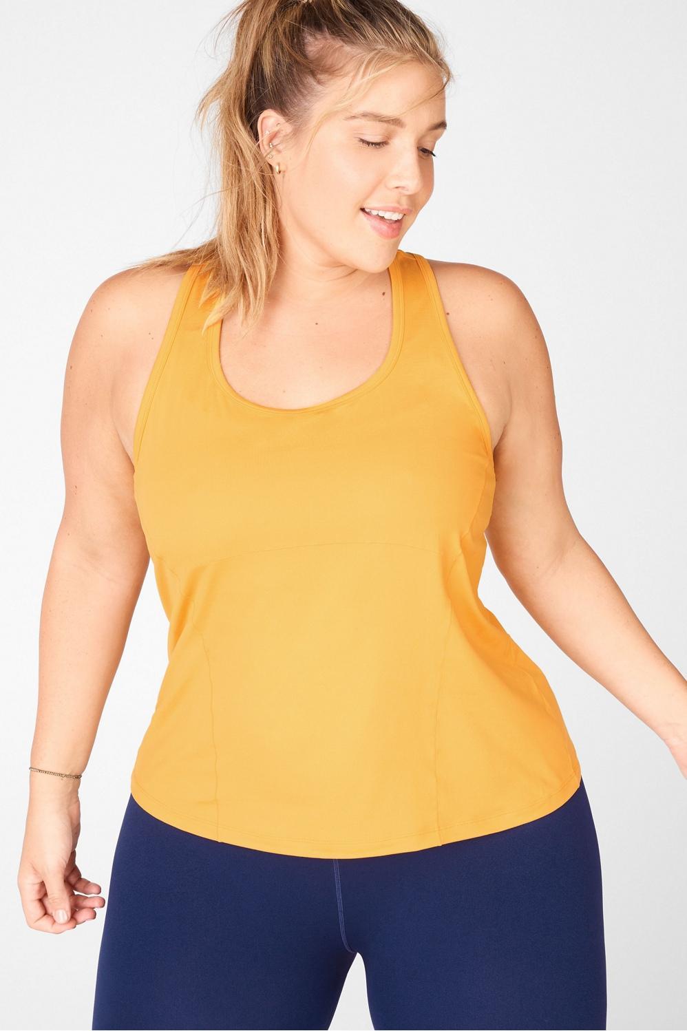 Fabletics Phoenix Racerback Tank Womens yellow Size XXS Product Image