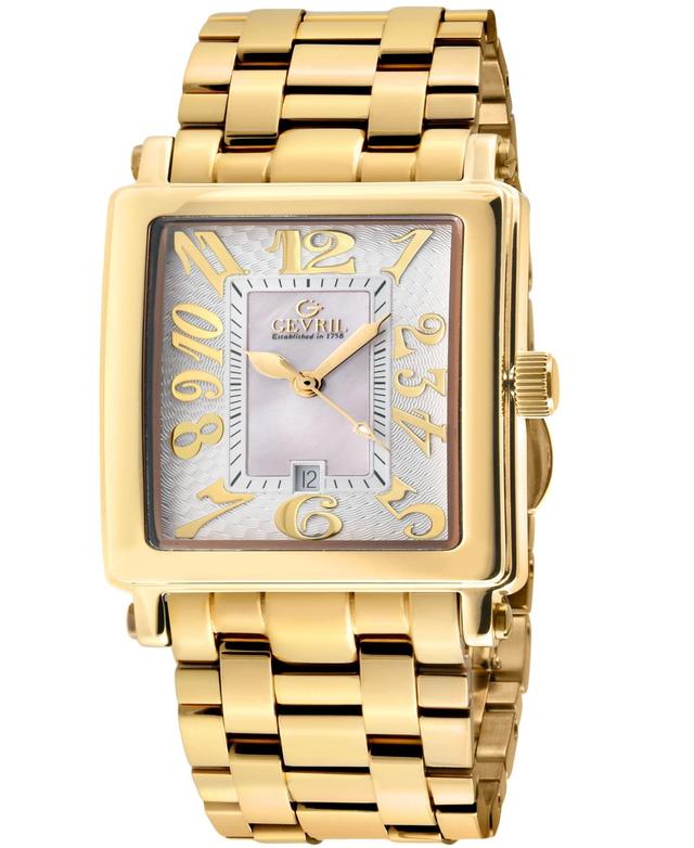 Gevril Womens Avenue of Americas Mini Swiss Quartz Gold-Tone Stainless Steel Bracelet Watch 32mm Product Image