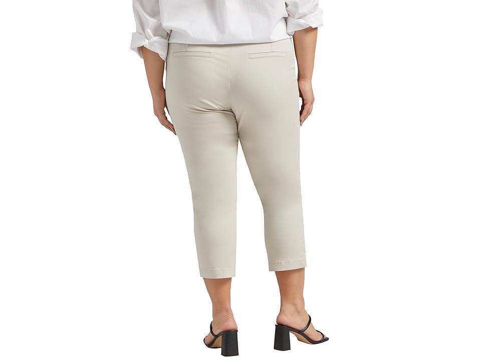 Jag Jeans Plus Size Maddie Mid-Rise Capris (Stone) Women's Casual Pants Product Image