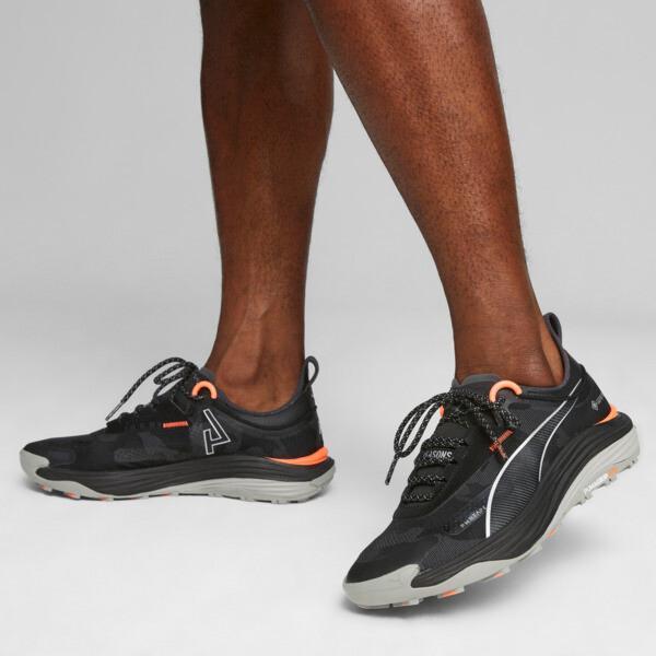 PUMA SEASONS Voyage NITROâ¢ 3 GORE-TEXÂ® Men's Trail Running Shoes in Black/Neon Sun Product Image