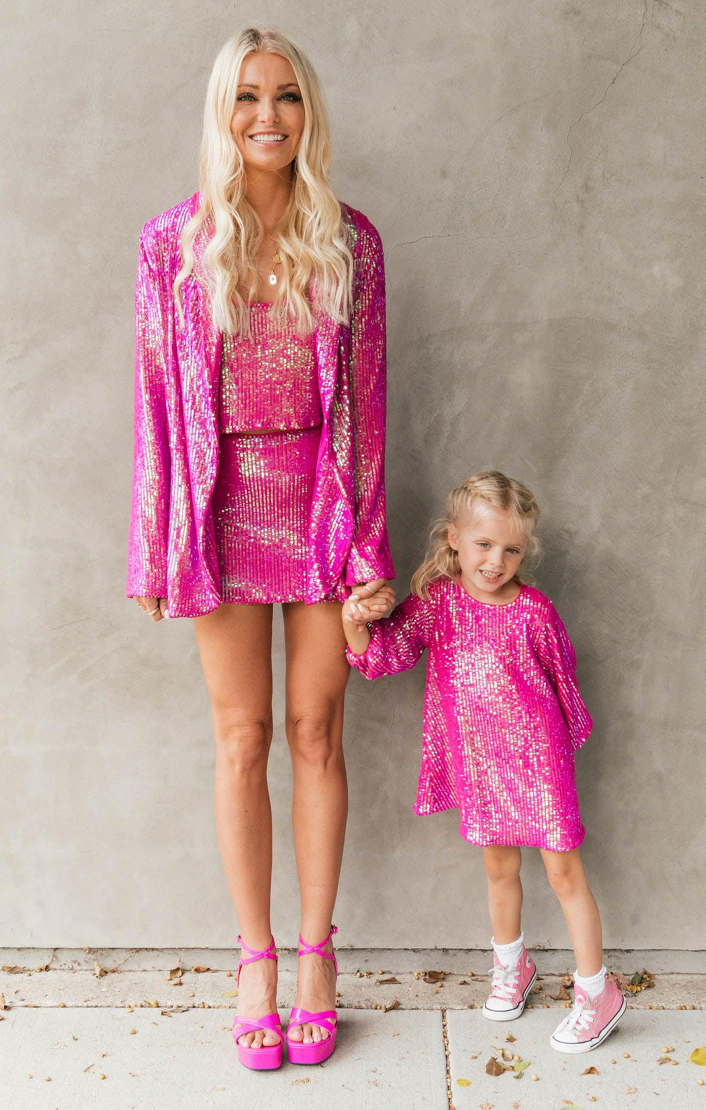 Once Upon A Time Dress ~ Pink Disco Sequins Kids Product Image